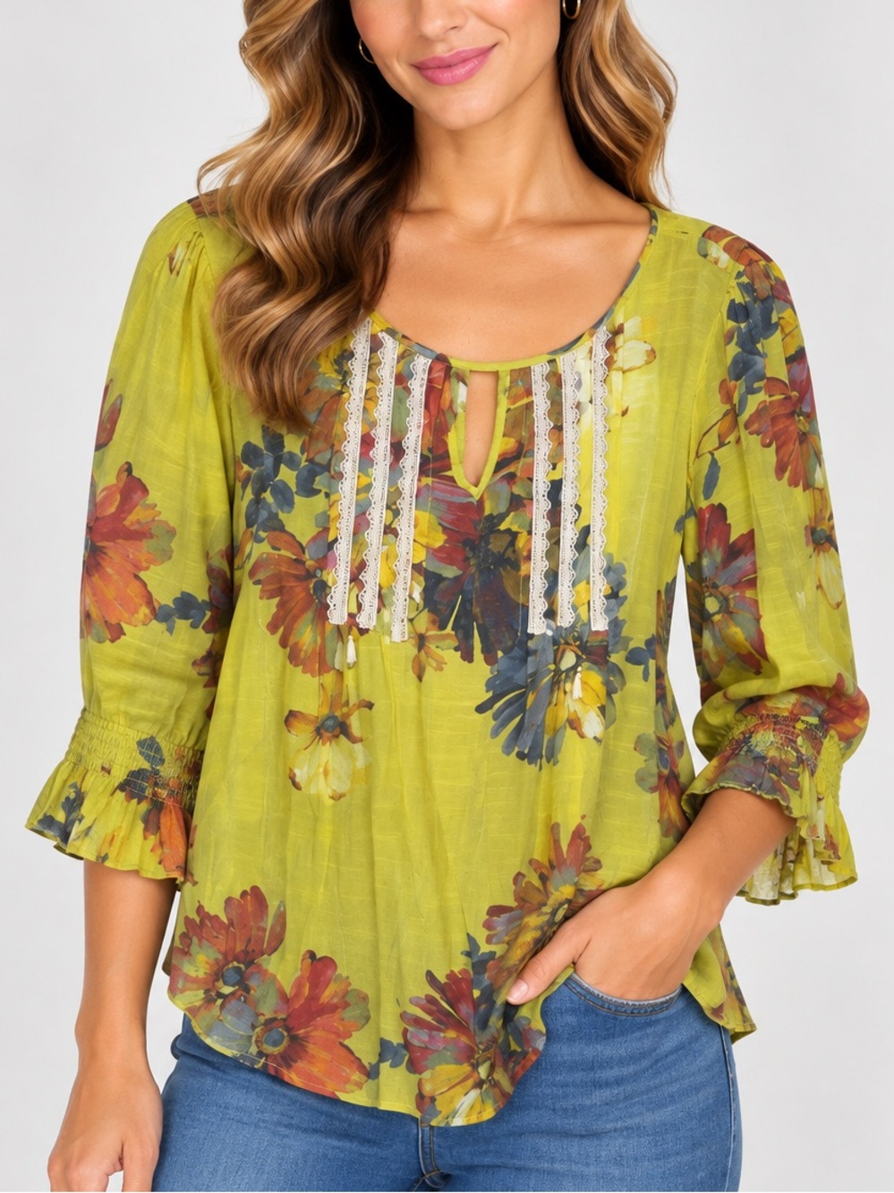 Spense Petite Floral Top